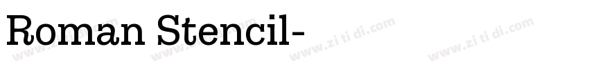 Roman Stencil字体转换
